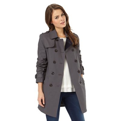 Phase Eight Grey And Navy Keeley Trench Coat